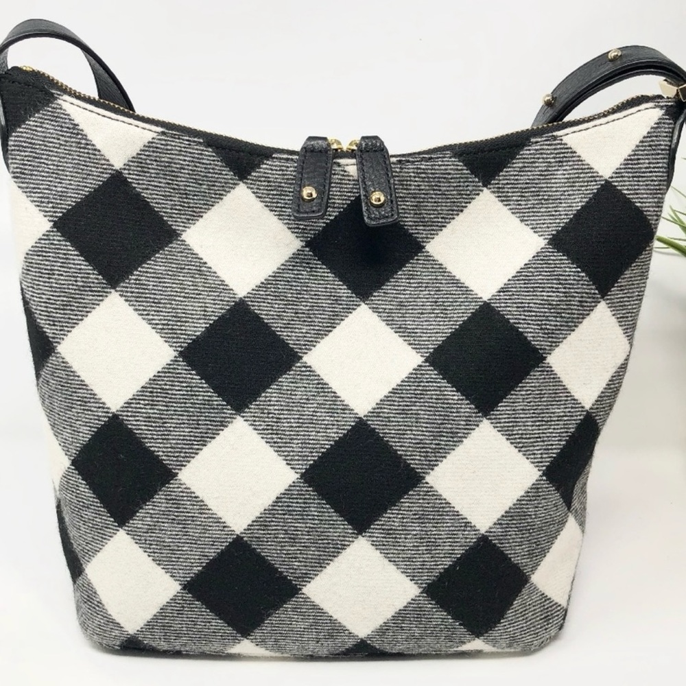 Talbots crossbody satchel style bag buffalo plaid